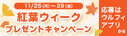 紅葉ウィーク プレゼントキャンペーン