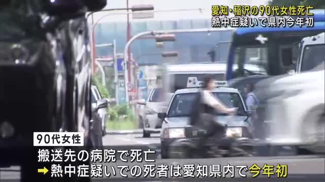愛知・稲沢市で90代女性死亡　熱中症疑い、東海3県で救急搬送60人超え