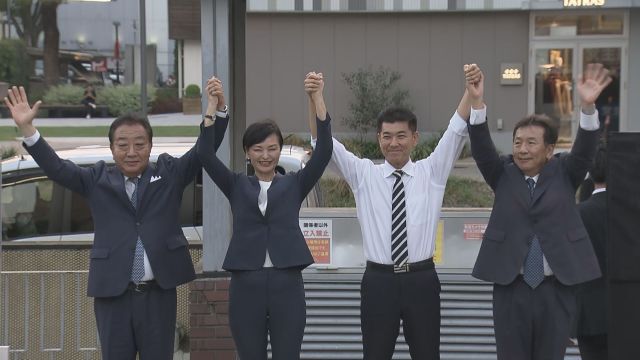 街頭演説の様子（名古屋・東区　7日午後6時前）