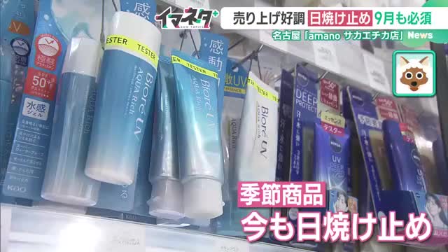 厳しい暑さで紫外線量は高い状態　9月も必須「日焼け止め」ドラッグストアでは売り上げが前年の1.4倍