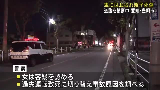 道路横断中の母子がはねられ母親死亡　娘は重傷　飲食店で食事後、駐車場に向かうため横断か