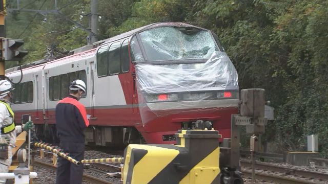 倒木でフロントガラスが割れ…名鉄名古屋本線 16日始発から国府～東岡崎駅間で運転見合わせ