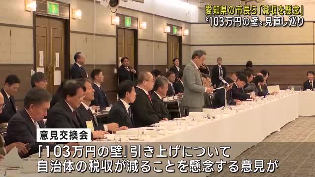 「103万円の壁」引き上げ巡り　愛知県市長会が「減収を懸念」　自民党愛知県連との意見交換会　名古屋市