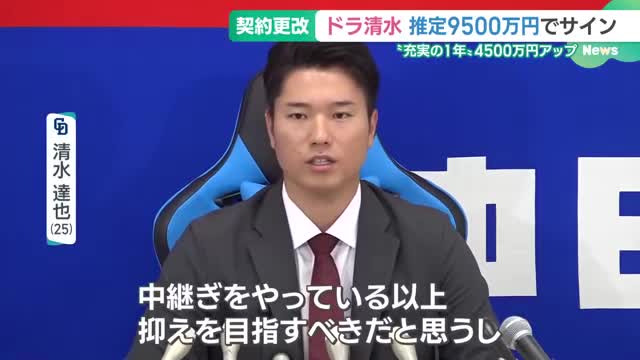 清水達也は大幅アップ推定9500万円でサイン　マルティネス以上の守護神に名乗り【ドラゴンズ】