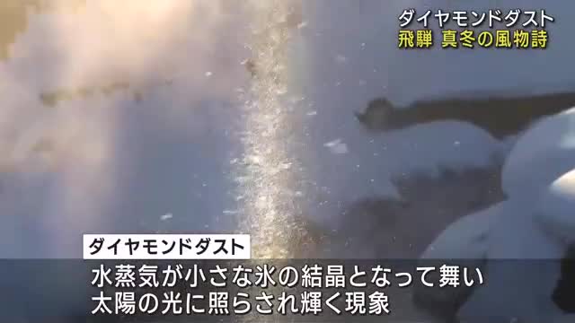 飛騨の真冬の風物詩　ダイヤモンドダスト