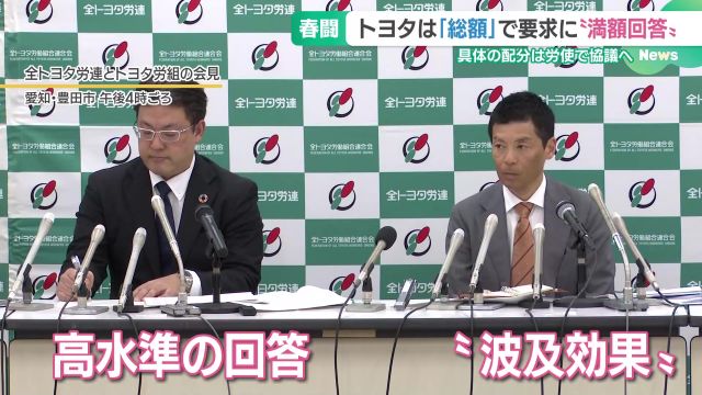 全トヨタ労連とトヨタ労組の会見