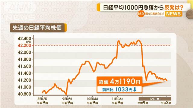 日経平均株価1000円急落から…反発は？　今週の注目点