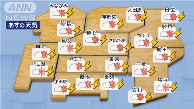 【関東の天気】東京の空にも雷雨　天気急変に注意!