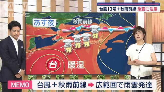 【全国の天気】台風13号　あす直撃で交通機関に影響　連休初日は列島広範囲で雷雨