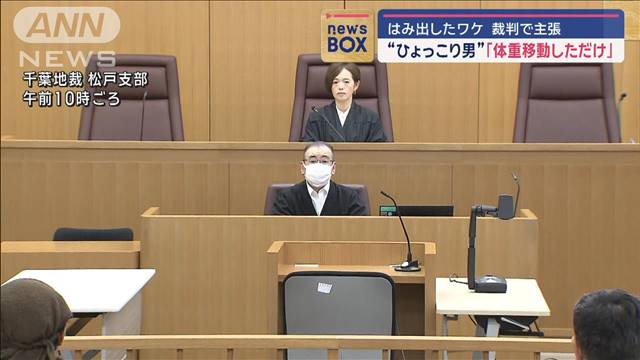 “ひょっこり男”「体重移動をしただけ」裁判で主張