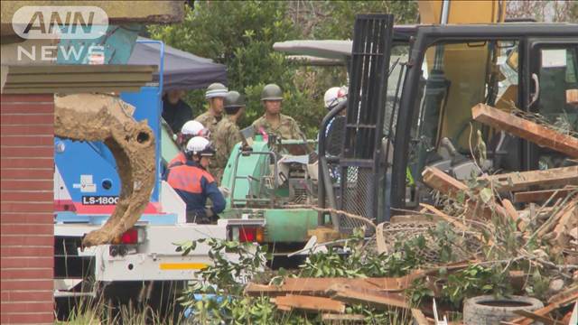 土砂から発見の女性 死亡を確認 不明の住人か 大雨被害の宮崎