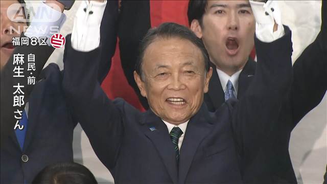 福岡8区 自民・麻生太郎氏が当選【衆院選2024】- 名古屋テレビ【メ～テレ】