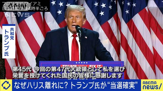 なぜ“ハリス離れ”に？トランプ氏が当選確実