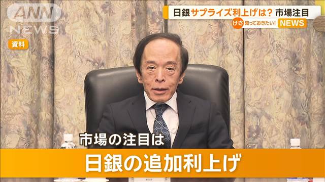 市場注目　日銀サプライズ利上げは？