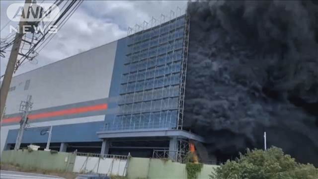 台湾・台中市の建設中の食材加工工場で火災　10人以上が一時閉じ込め