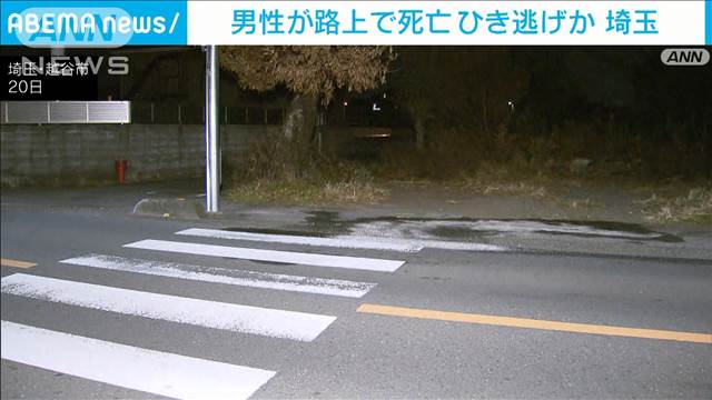 82歳の男性が路上で死亡　直前にトラック通過か　ひき逃げ可能性も視野に捜査　埼玉