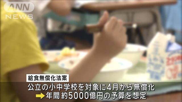 立憲・維新・国民で共同提出へ　給食無償化法案「共闘したい」