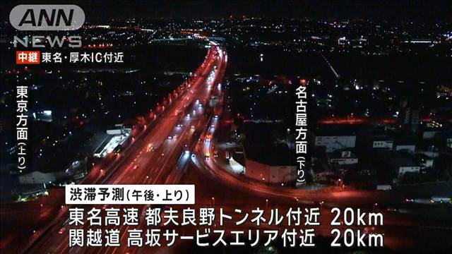 Uターンラッシュ 各交通機関上りはきょうも混雑予測