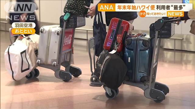 ANA、年末年始ハワイ便利用者“最多”