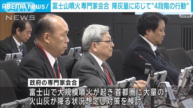 富士山が噴火したら…「4段階」の避難方針案　降灰量に応じて住民の取るべき行動