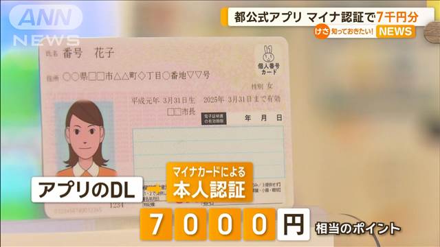 都公式アプリ マイナ認証で7000円分付与へ