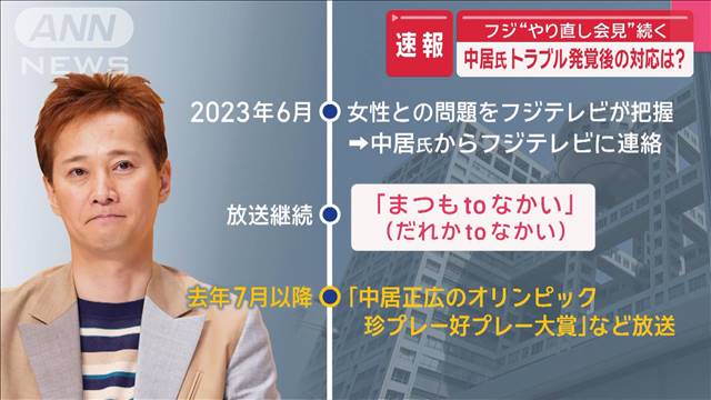 フジ“やり直し会見”中居氏トラブル発覚後の対応は？　社員の“関与なし”どう認定？