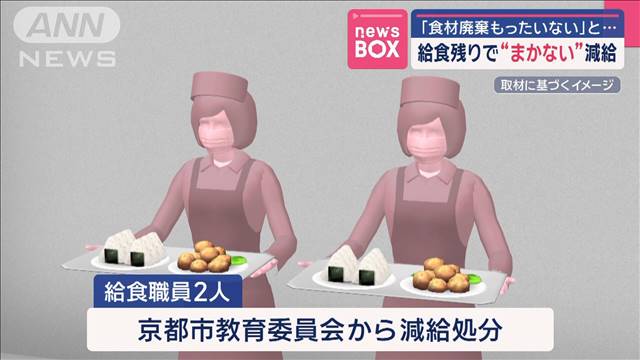 給食残りで“まかない”減給　「食材廃棄もったいない」と…