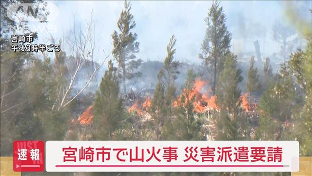 【速報】宮崎市で山火事　災害派遣要請