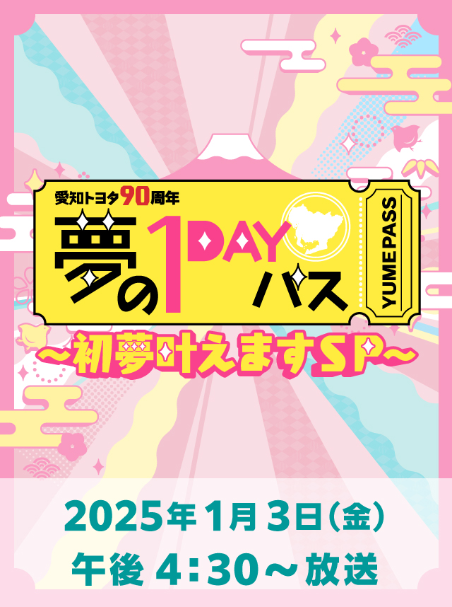 愛知トヨタ90周年　夢の1DAYパス ～初夢叶えますSP～